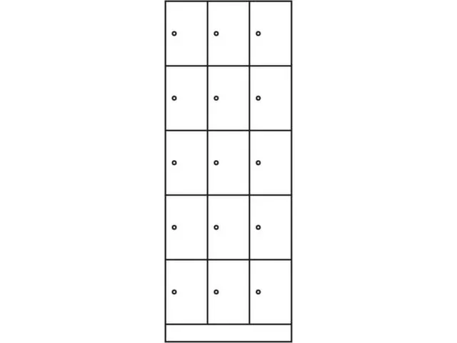 armoire multicases corps RAL7016 face avant RAL7016