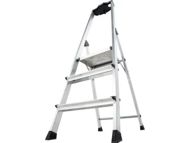trapladder,eenzijdig,3trede(n),balk L 1,55m,aluminium