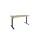 Dextro Basic Zit-sta Bureau Elektrisch 160x80 Honey Castello Zwart