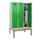 locker met bank,HxBxD 2120x1200x815mm,3vak,vak B 400mm,draaigrendel