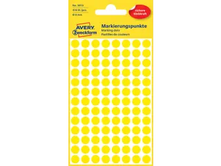 Etiket Avery Zweckform 3013 Rond Ø8mm Geel 416 Stuks - 2