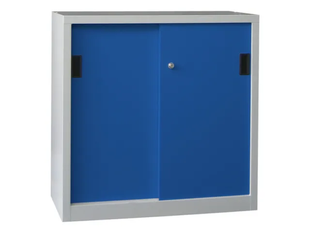 schuifdeurkast,HxBxD 1000x1000x600mm,RAL7035,front RAL5010