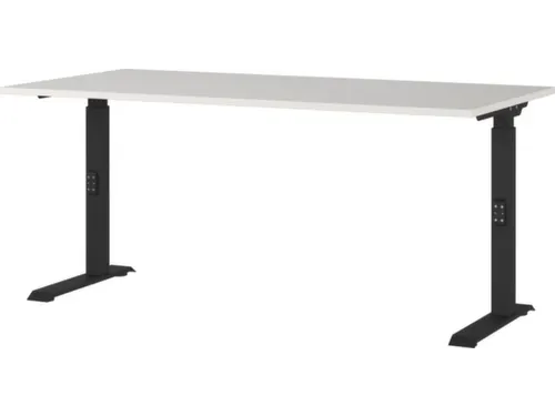 In hoogte verstelbaar bureau,HxBxD 680-910x1600x800mm,blad lichtgrijs
