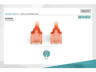 CAT 6 U-UTP patchkabel Cu LSZH AWG 26/7 lengte 0,50m Rood - 2