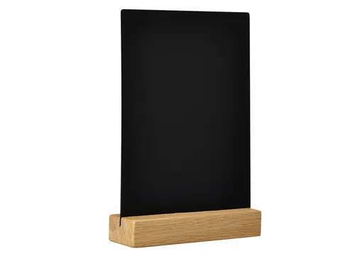Krijtbord Europel Tafelmodel met Eiken houten voet A5