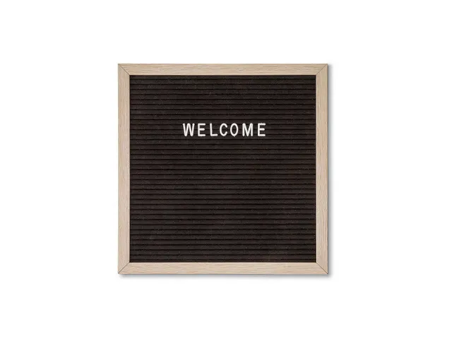 Letterbord Zwart 30x30cm met houten lijst
