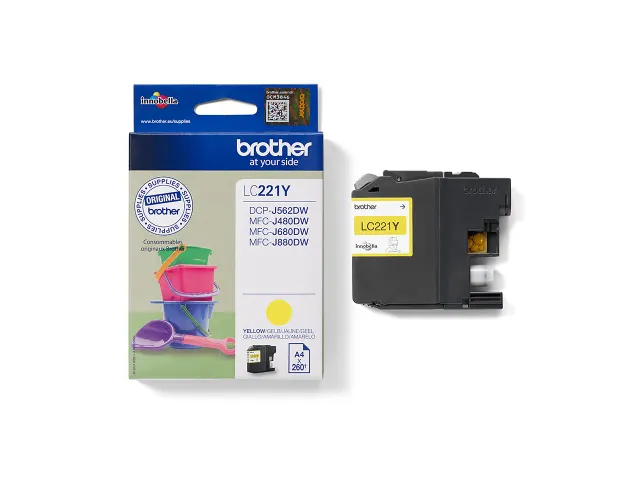Inktcartridge Brother LC-221 geel
