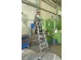 escabeau industriel,double face,2x8marches,Hauteur 1,38m,lisse L 2,05m