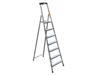 Lichte Universele Ladder 7treden Aluminium Kunststof - 1