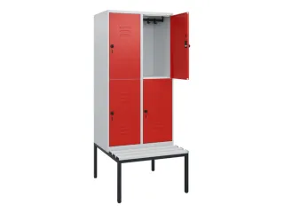 Dubbeldekse dekenkist,HxBxD 1950x800x815mm,2x2vak.,vak B 400mm - 2