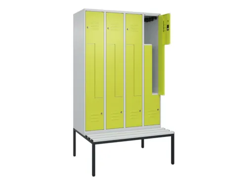 Z-garderobekast,HxBxD 2120x1200x815mm,8vak,vak B 300mm,cil.-slot