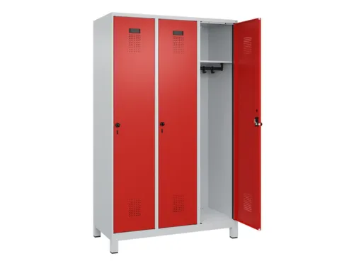 locker,HxBxD 1950x1200x500mm,3vak,vak B 400mm,draaigrendel,voeten