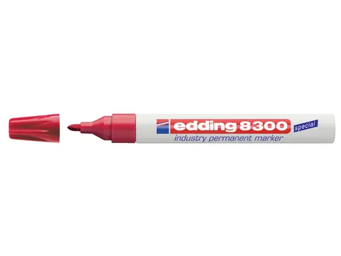 Viltstift edding 8300 industrie rond rood 1.5-3mm