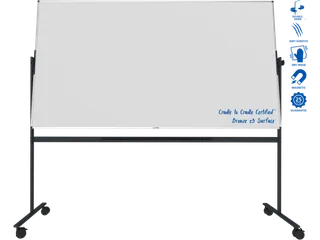 Legamaster UNITE PLUS kantelbaar whiteboard 120x220cm zwart onderstel - 4