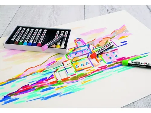 Oliepastelkrijt Eberhard Faber Artist Color 11mm doos a 12 st assorti