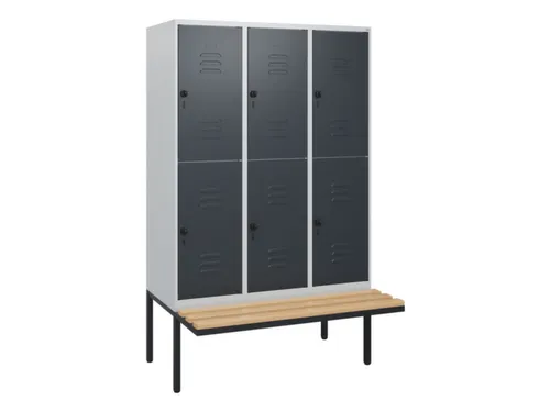 Dubbeldekse dekenkist,HxBxD 1950x1200x815mm,3x2vak.,vak B 400mm