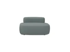 Poefmodule Rocada Volga-C 100x62x92cm vierkant grijs