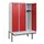 locker met bank,HxBxD 1950x1200x815mm,3vak,vak B 400mm,cilinderslot
