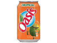Oasis Tropical Vruchtenlimonade, Blik Van 33 Cl, Pak Van 24 Stuks