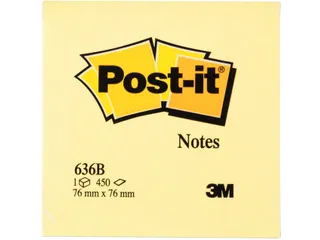 Memoblok 3M Post-it 636 76x76mm kubus geel - 3