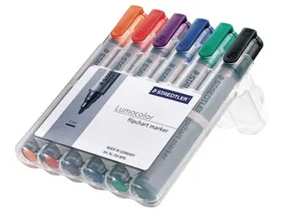 Staedtler Merkstift Lumocolor 6 Stuks - 1