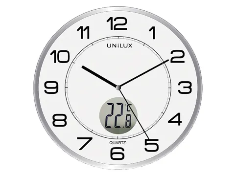 Wandklok Unilux Tempus Ø 30.5cm lichtgrijs/wit