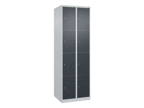 lockerkast,HxBxD 1850x600x500mm,2x4vakken,vak B 300mm,cil.-slot