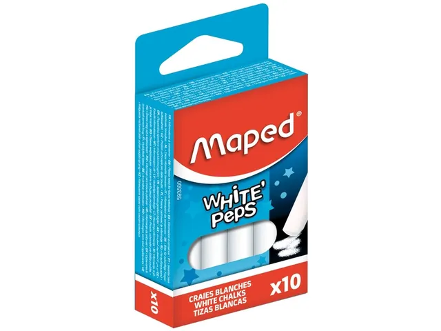 Schoolbordkrijt Maped White'Peps set à 10 stuks wit