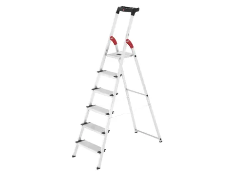 veiligheidsladder,eenzijdig,6 XXL treden,Stand H 1,28m,balk L 2,09m