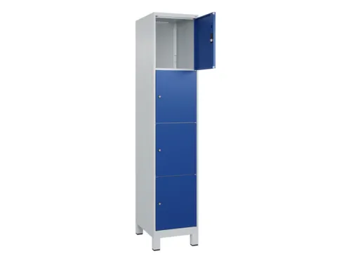 lockerkast,HxBxD 1950x400x500mm,1x4vakken,vak B 400mm,cil.-slot,voeten