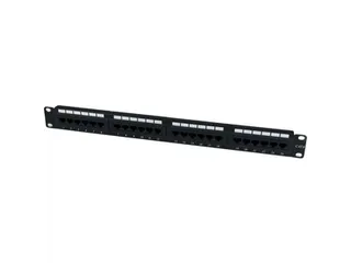 24 Port 1U Rackmount Cat6 Patch Panel - 1