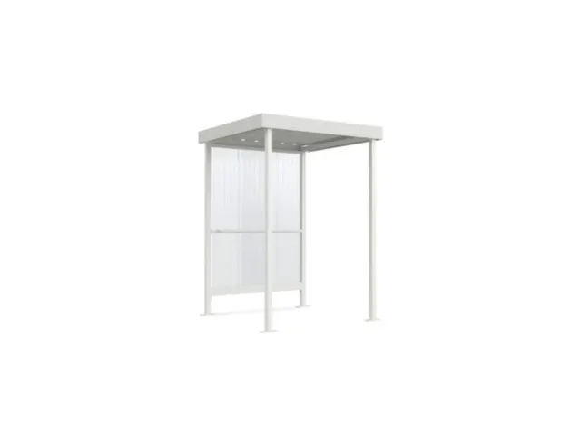 rokersoverkapping,HxBxD 2360x1720x1580mm,wanden gegolfd polycarbonaat