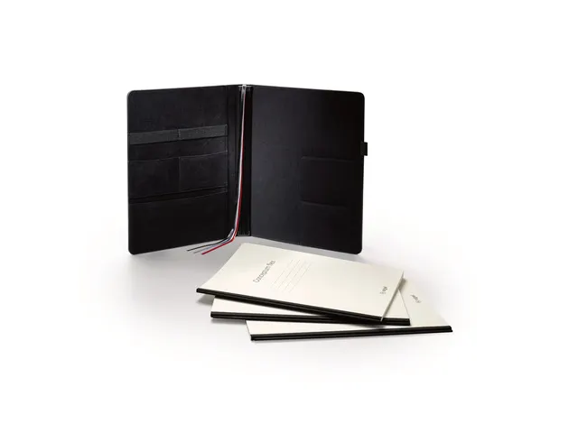 Business Organiseur Conceptum Flex simili cuir, A4, noir avec cahier l