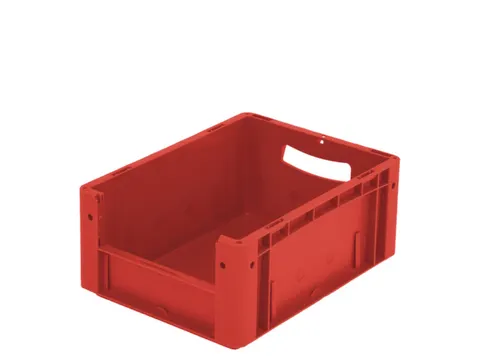 Euronorm Stapelkrat M. Grijpopening Pp Hxlxb 170X400X300Mm Rood