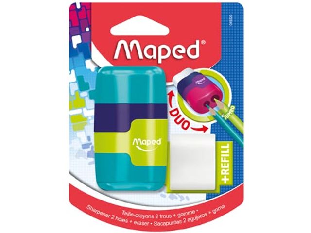 Maped DUO Connect - Taille crayon / gomme - 2 trous - disponible