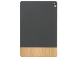 Glasmagneetbord Naga 60x80cm grijs/eiken afgeronde hoeken