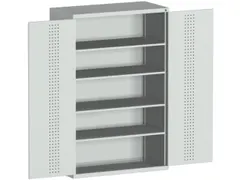 kast met geperforeerde platen,HxBxD 2000x1300x525mm,4xStalen bodem