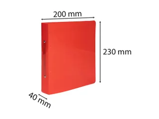 Ringmap A5 PP Cristal 2 ringen 30mm tussenafstand 80mm Assorti - 8