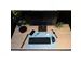 Onderlegger PU 35x60 donkerblw/lichtblw