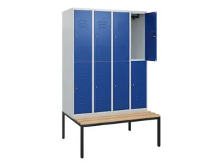 Dubbeldekse dekenkist,HxBxD 1950x1200x815mm,4x2vak.,vak B 300mm - 2