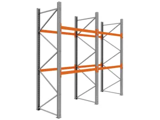 palletstelling,basis+1xaanbouw,HxBxD 3360x3950x1100mm,vakl. 3000kg - 1
