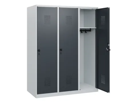 schoollocker,HxBxD 1530x1200x500mm,3vak,vak B 400mm,draaigrendel