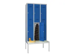 banklocker,dubbeldeks,HxBxD 2150x900x800mm,RAL7035,front RAL5010