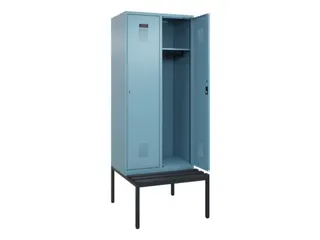 locker met bank,HxBxD 2120x800x815mm,2vak,vak B 400mm,cilinderslot - 1