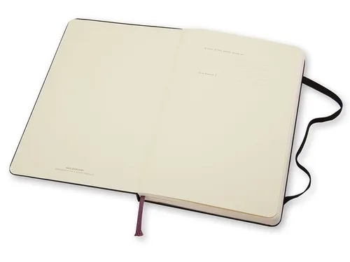 Notitieboek Moleskine large 130x210mm blanco hard cover zwart