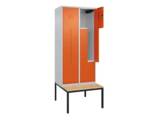 Z-garderobekast,HxBxD 2120x800x815mm,4vak,vak B 400mm,cil.-slot - 2