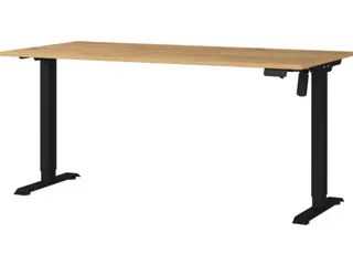 Elektrisch ihv bureau,HxBxD 710-1190x1600x800mm,blad Grandson-eiken - 1