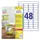Etiket Avery L4778REV 45.7x21.2mm wit 960stuks