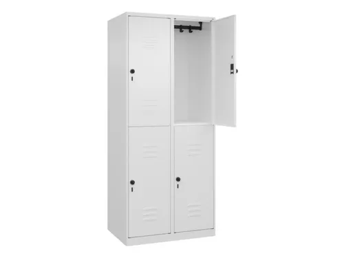 dubbeldekse locker,HxBxD 1850x800x500mm,2x2vak.,vak B 400mm