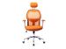 Moderne bureaustoel in hoogte verstelbaar oranje stof netrug - 4